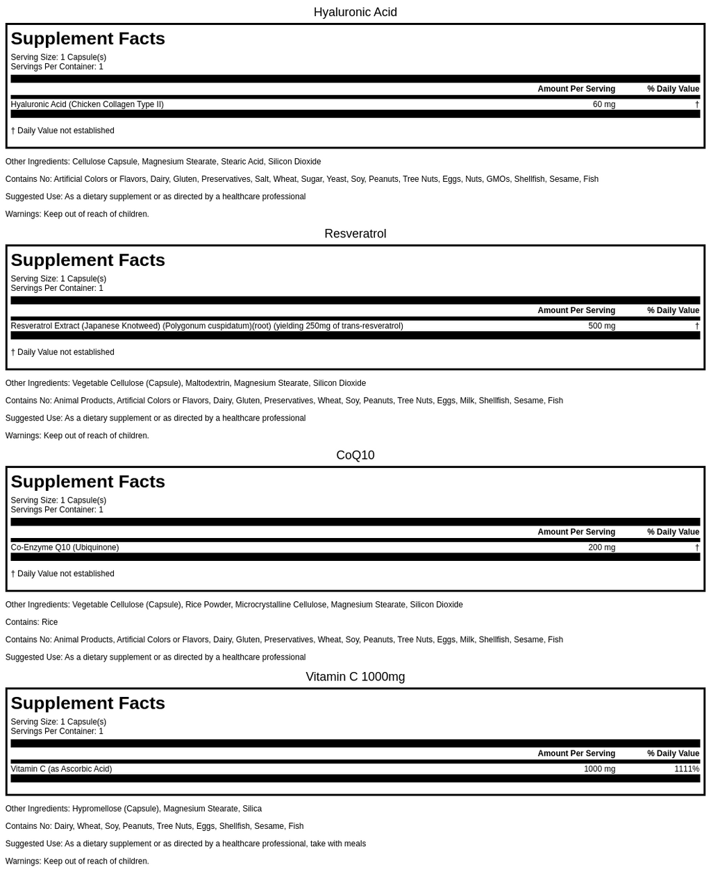 Anti Aging Pack with Hyaluronic Acid