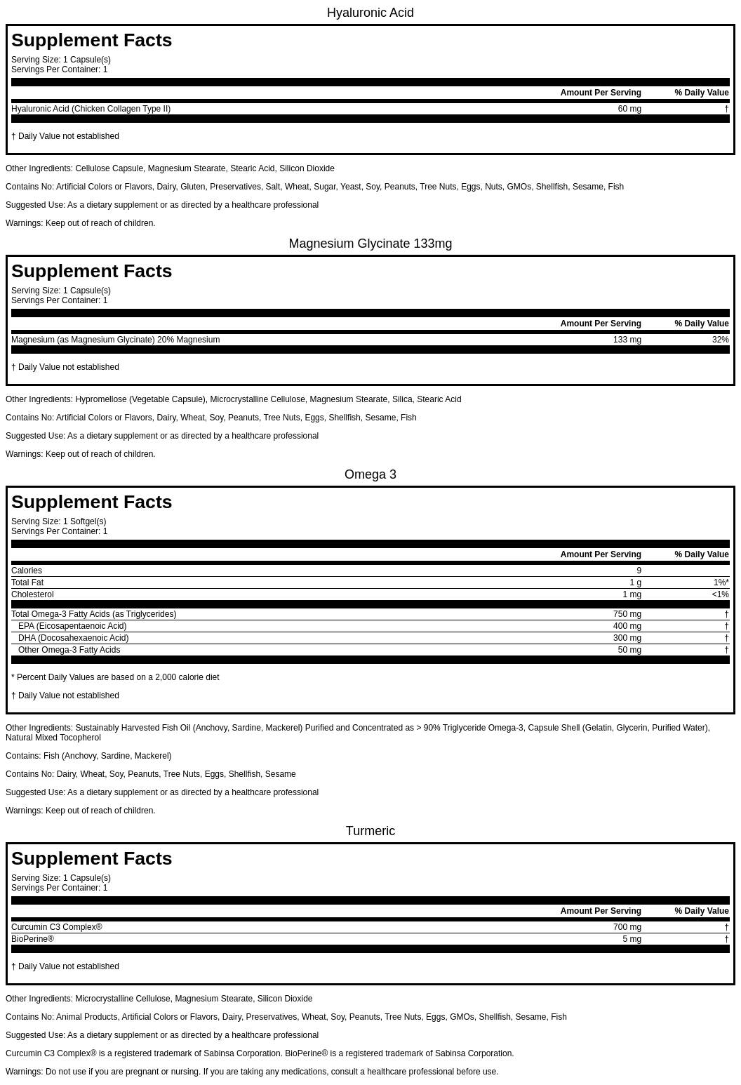 Joint Support 30+ with Hyaluronic Acid