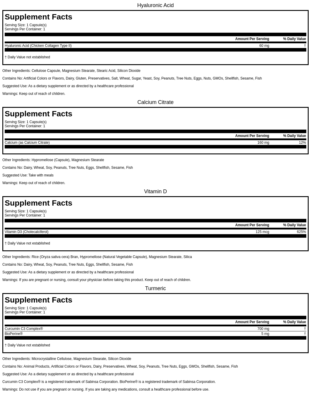 Joint Care 40+ with Hyaluronic Acid
